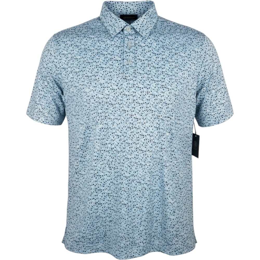 G/FORE Polo‎ Mens XL Blue Green Daybreak Floral Golf Shirt UPF 50 Short Slv NWT